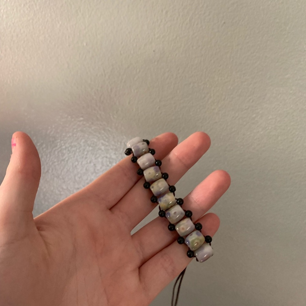 Multicolor hippie adjustable handmade beaded bracelet vintage